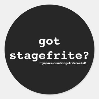 har stagefrit? Round Sticker Runt Klistermärke
