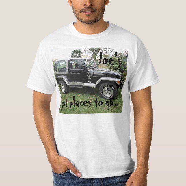 "Har ställe to go" Svarta och Grått Jeep t-shirt (Framsida)