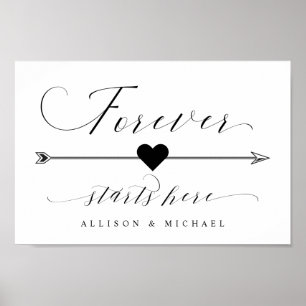 Här startar du Högerna för Calligraphy Arrow Poster