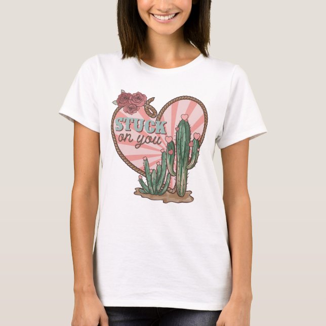 Har stuckit på din ynka Cactus T Shirt (Framsida)
