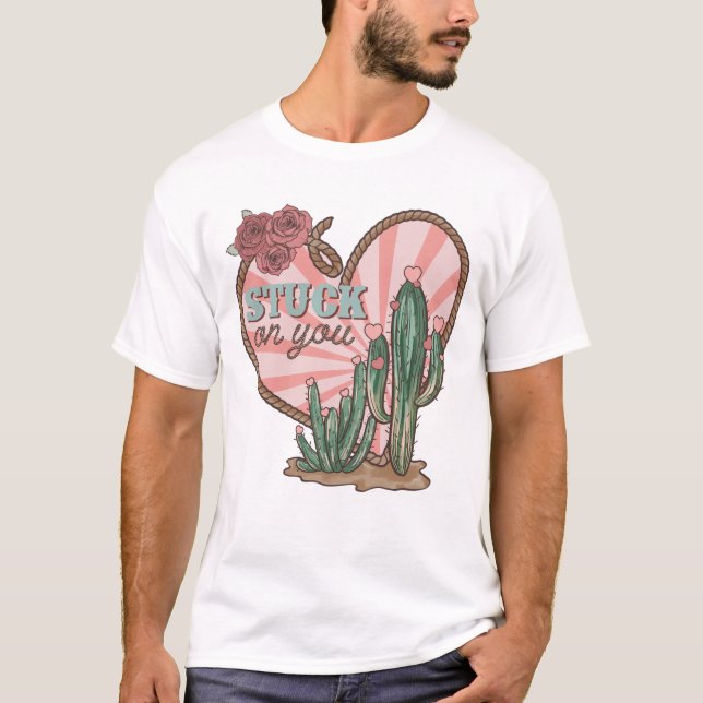 Har stuckit på din ynka Cactus T Shirt (Framsida)