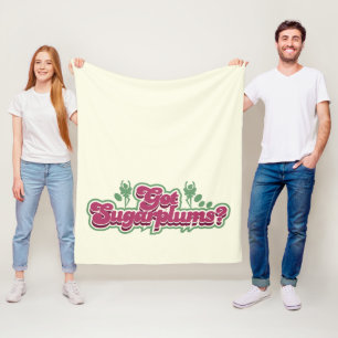 Har Sugarplums Helgdag Candy Älskare Fleecefilt