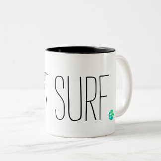Har Surfa med Grönt Wave Två-Tonad Mugg