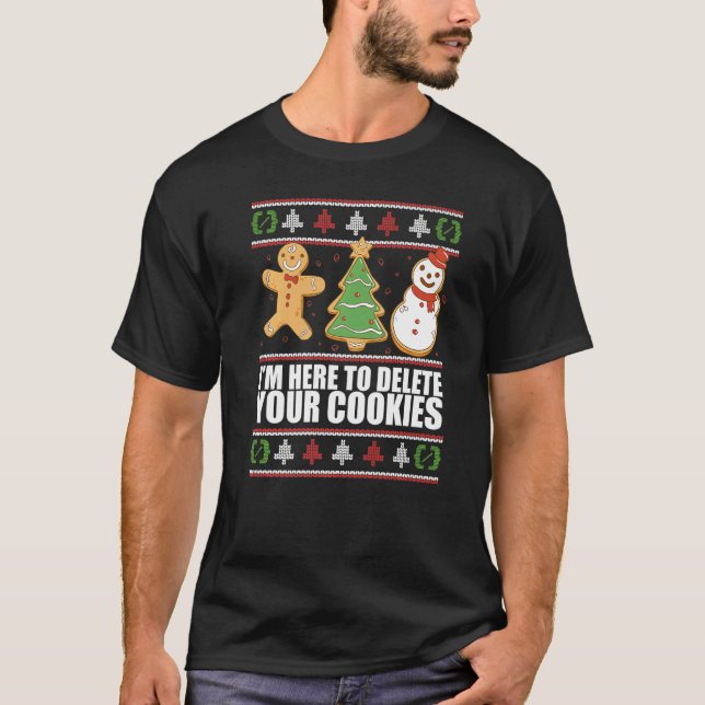 HÄR TAR DU BORT DINA COOKIES Ugly Webben Developer T Shirt (Framsida)