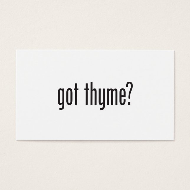 har thyme visitkort (Framsidan)