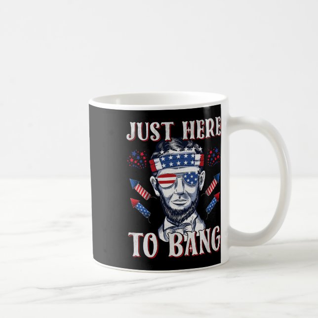 Här till Bang Abraham Lincoln 4:e juli Fireworks Kaffemugg (Höger)