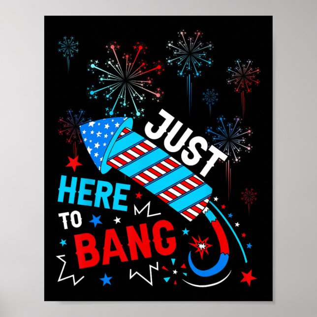 Här till Bang Funny 4:e juli Independence day Poster (Framsidan)