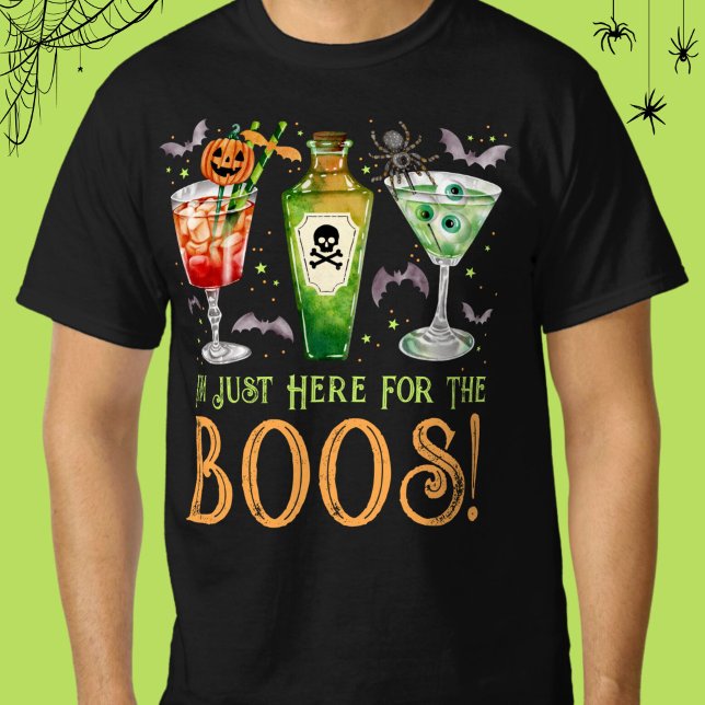 Här till Boos Halloween Cocktails T Shirt (Here for the Boos Halloween Cocktails T-Shirt)