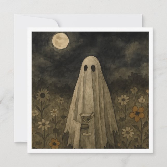 Här till "Boos" Halloween fest Tack Kort (Framsida)