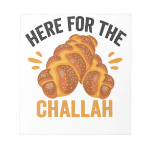 Här till Challah Funny Jewish Hanukkah Bread Anteckningsblock