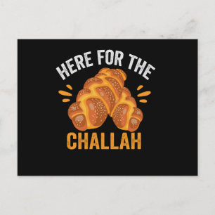 Här till Challah Funny Jewish Hanukkah Bread Vykort
