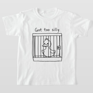 Har till Fånig Distress Anka i Cage Humor T Shirt