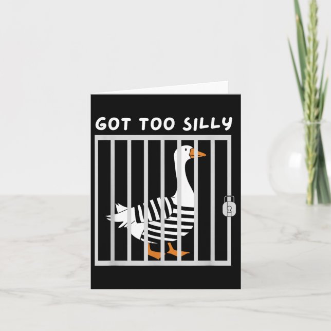 Har till Fånig Funny Goose Humor Meme Kort (Framsida)