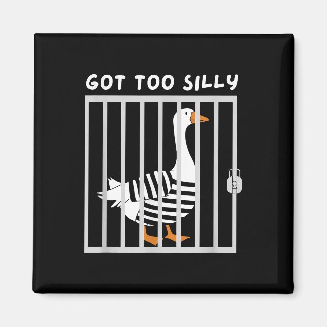 Har till Fånig Funny Goose Humor Meme Magnet (Framsidan)