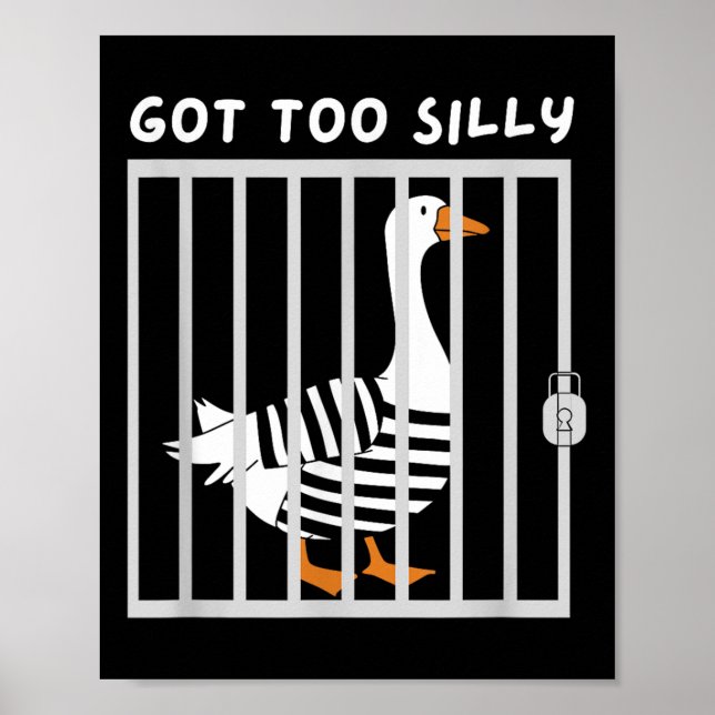Har till Fånig Funny Goose Humor Meme Poster (Framsidan)