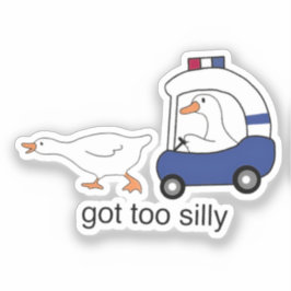Har till Fånig Funny Goose Police Humor Klistermärken