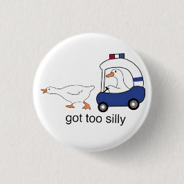 Har till Fånig Funny Goose Police Humor Knapp