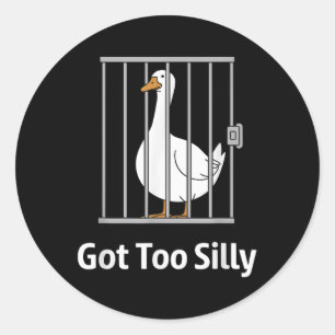 Har till Fånig Funny Goose Pun Humor Shirt för Ani Runt Klistermärke
