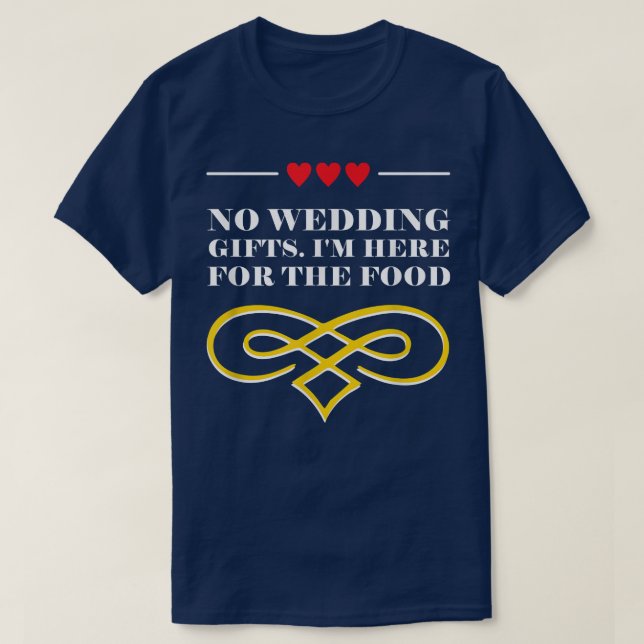 Här till Food Bröllop Guest Bride och Groom VI T Shirt (Design framsida)
