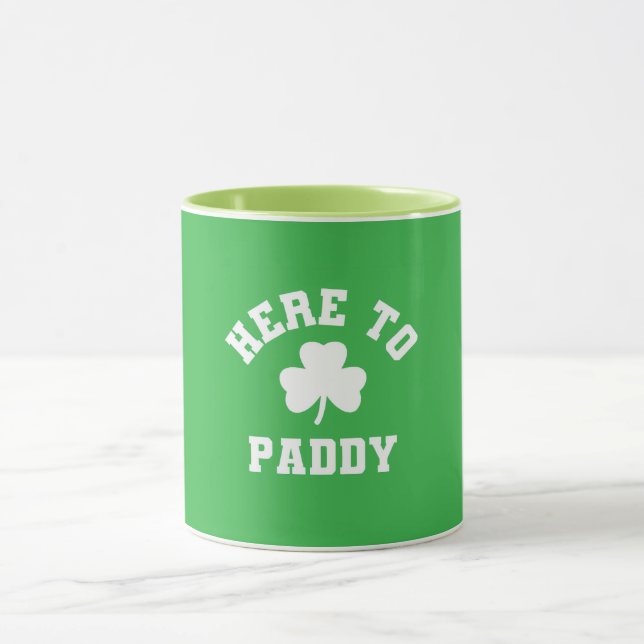 Här till Paddy Funny St patrick's day Shamrock Mugg (Center)