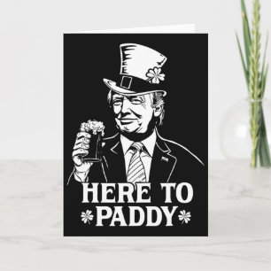 Här till Paddy Trump St Patrick's Day Lucky Shamro Kort