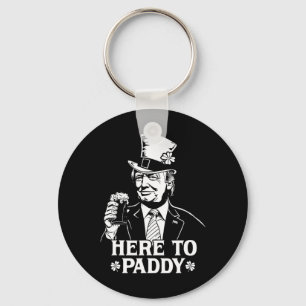 Här till Paddy Trump St Patrick's Day Lucky Shamro Nyckelring