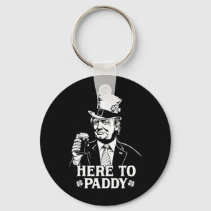 Här till Paddy Trump St Patrick's Day Lucky Shamro Nyckelring