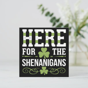 Här till Shenanigans Irish Ireland St. Patrick Inbjudningar