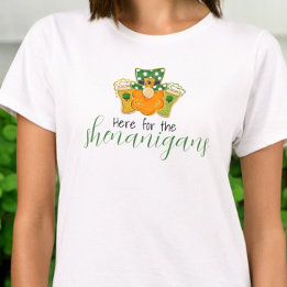 Här till Shenanigans St Patricks Leprechaun T Shirt