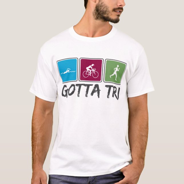 har till tri (triathlonen) t-shirt (Framsida)