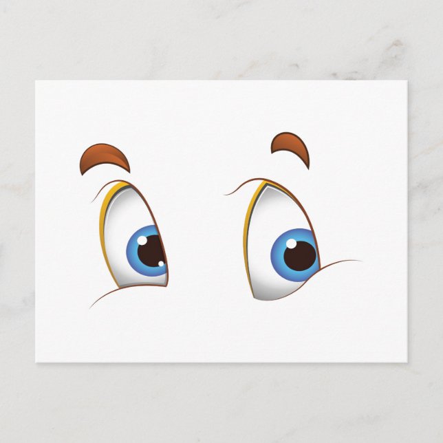 Här Tittar du Kid Blue Ögon Vykort (Framsida)