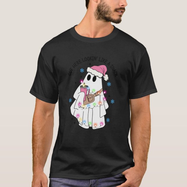 Här Tittar som en Snack Cute Boo Jee Julafton Co. T Shirt (Framsida)
