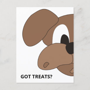 Har Treats? Nyfiken hund Vykort
