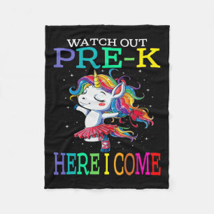 Här ute förk Kom Unicorn Back to school Fleecefilt
