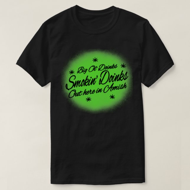 Här ute i Amish Airbrush T Shirt (Design framsida)
