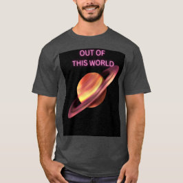 Här ute i världen neon Saturnus herrtröja T Shirt