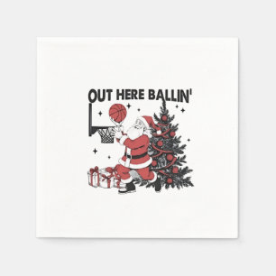 Här ute på Basketball Sport Julafton jul Pappersservett