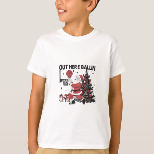 Här ute på Basketball Sport Julafton jul T Shirt