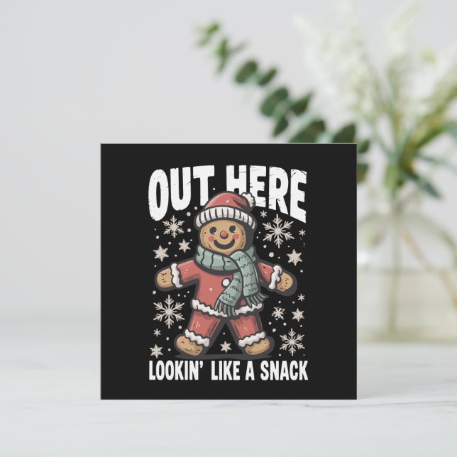 Här ute ser du ut som en mumsig pepparkakjul julkort (Stående Fram)