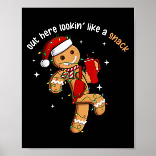 Här ute ser jag ut som en tilltugg Roligt julbelys Poster