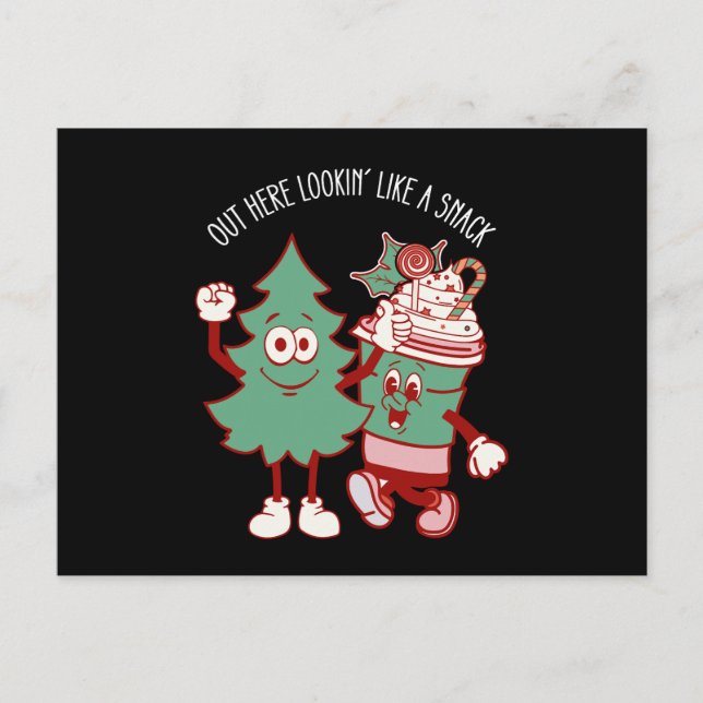 Här ute som en Snack Julgran-kummel Vykort (Framsida)