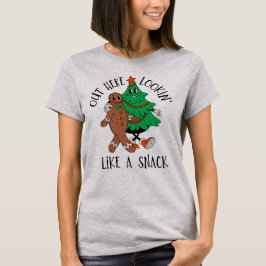 Här ute Tittar som en Snack | Lustig jul T Shirt