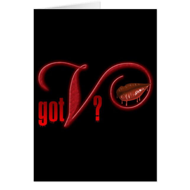 Har V - Vampyrblod Hälsningskort (Framsidan)