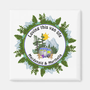 HÄR VAN LIFE Personlig CARAVAN Camping Magnet