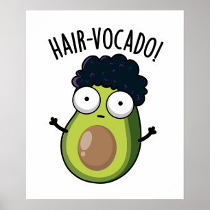 Hår-vocado Roliga Avokado-ordlekar Poster