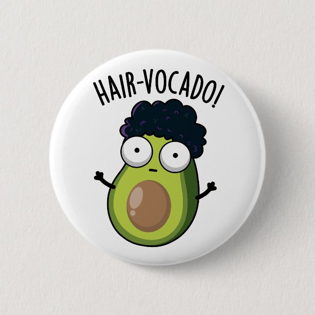 Hår-vocado Roliga Avokado Puns Knapp (Framsida)
