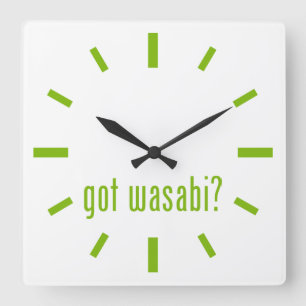 har Wasabi? Fyrkantig Klocka