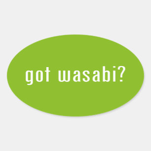 har Wasabi? Ovalt Klistermärke