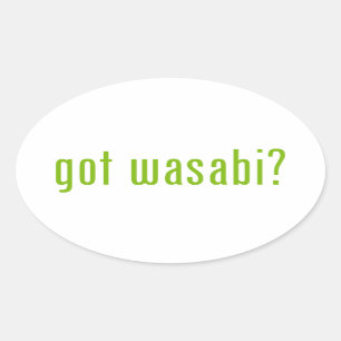 har Wasabi? Ovalt Klistermärke