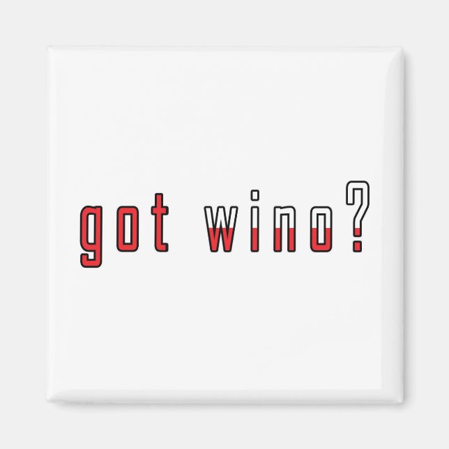 har wino? Flagga Magnet (Framsidan)